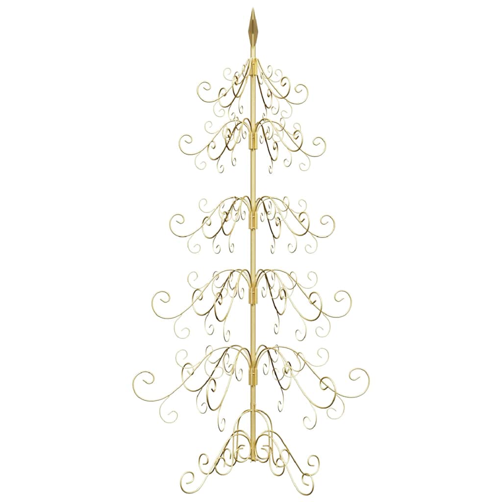 Metal Christmas Tree with Stand Gold 150 cm Powder-coated Steel