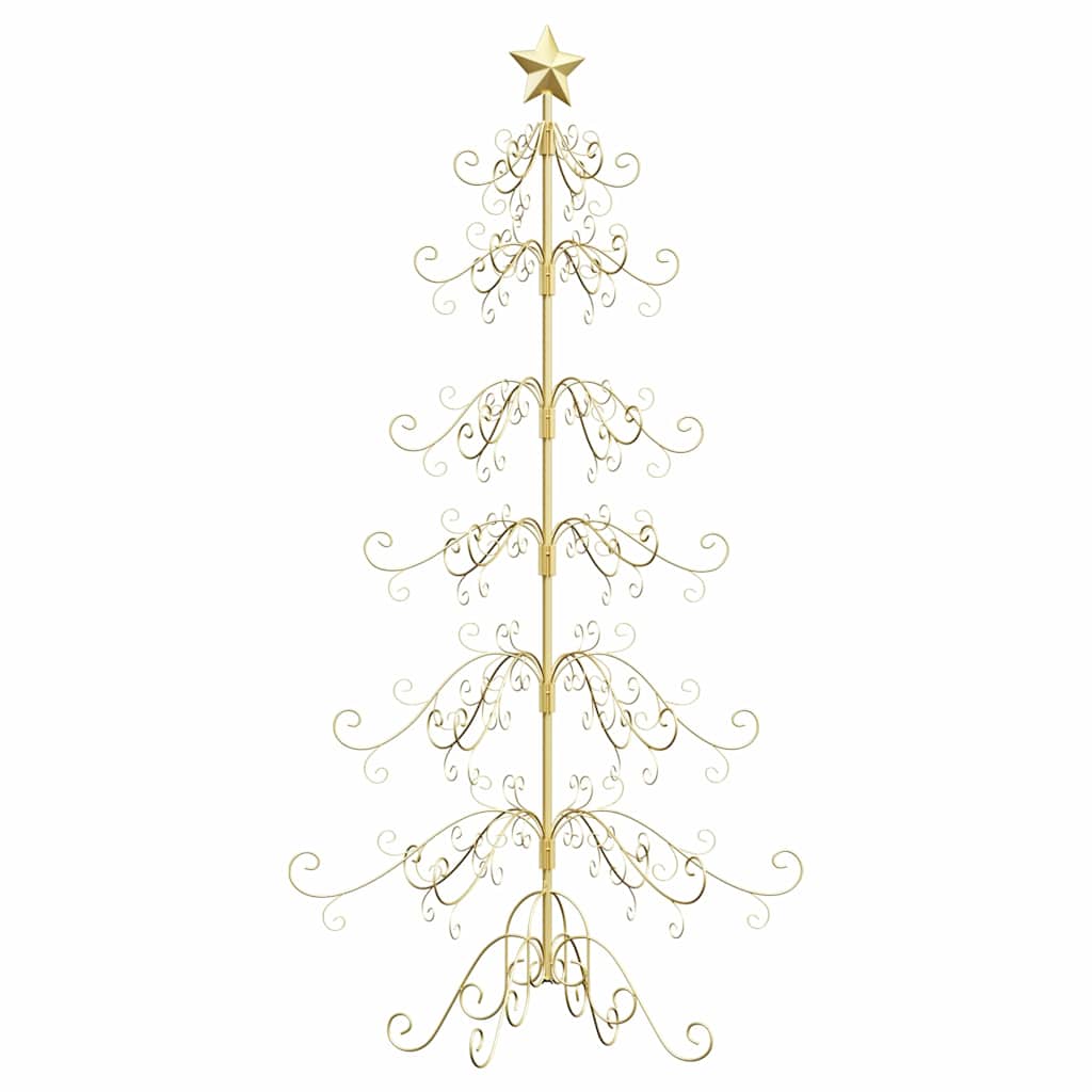 Metal Christmas Tree with Stand Gold 180 cm Powder-coated Steel