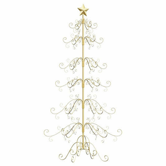 Metal Christmas Tree with Stand Gold 180 cm Powder-coated Steel