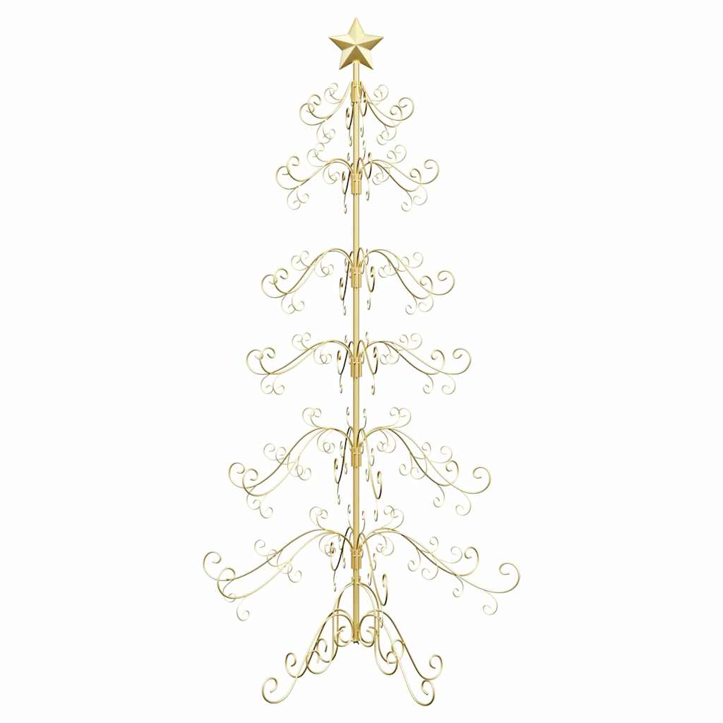 Metal Christmas Tree with Stand Gold 180 cm Powder-coated Steel