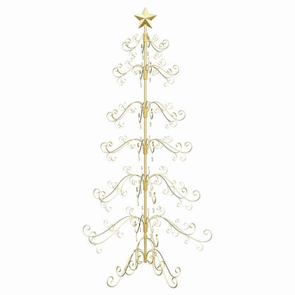 Metal Christmas Tree with Stand Gold 180 cm Powder-coated Steel