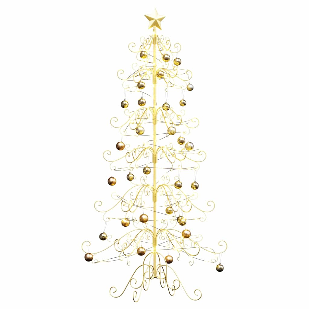 Metal Christmas Tree with Stand Gold 180 cm Powder-coated Steel