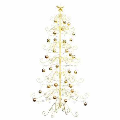Metal Christmas Tree with Stand Gold 180 cm Powder-coated Steel