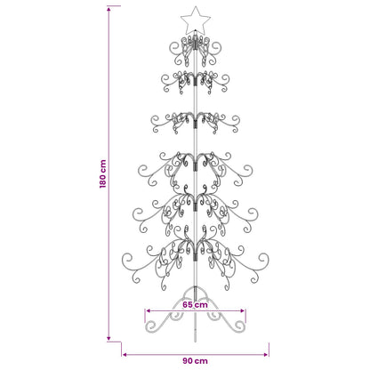 Metal Christmas Tree Gold 180 cm Powder-coated Steel