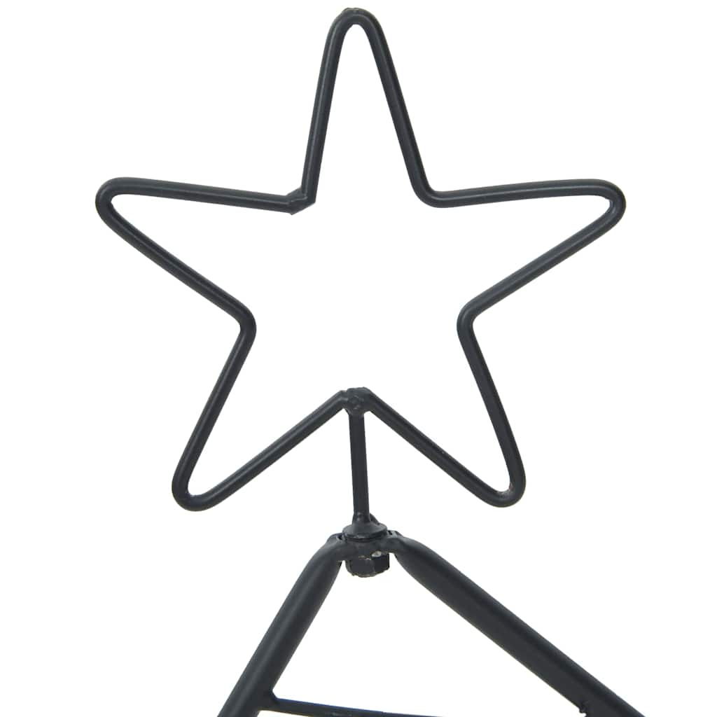Metal Christmas Tree with Stand Black 60 cm Steel