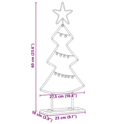 Metal Christmas Tree with Stand Black 60 cm Steel