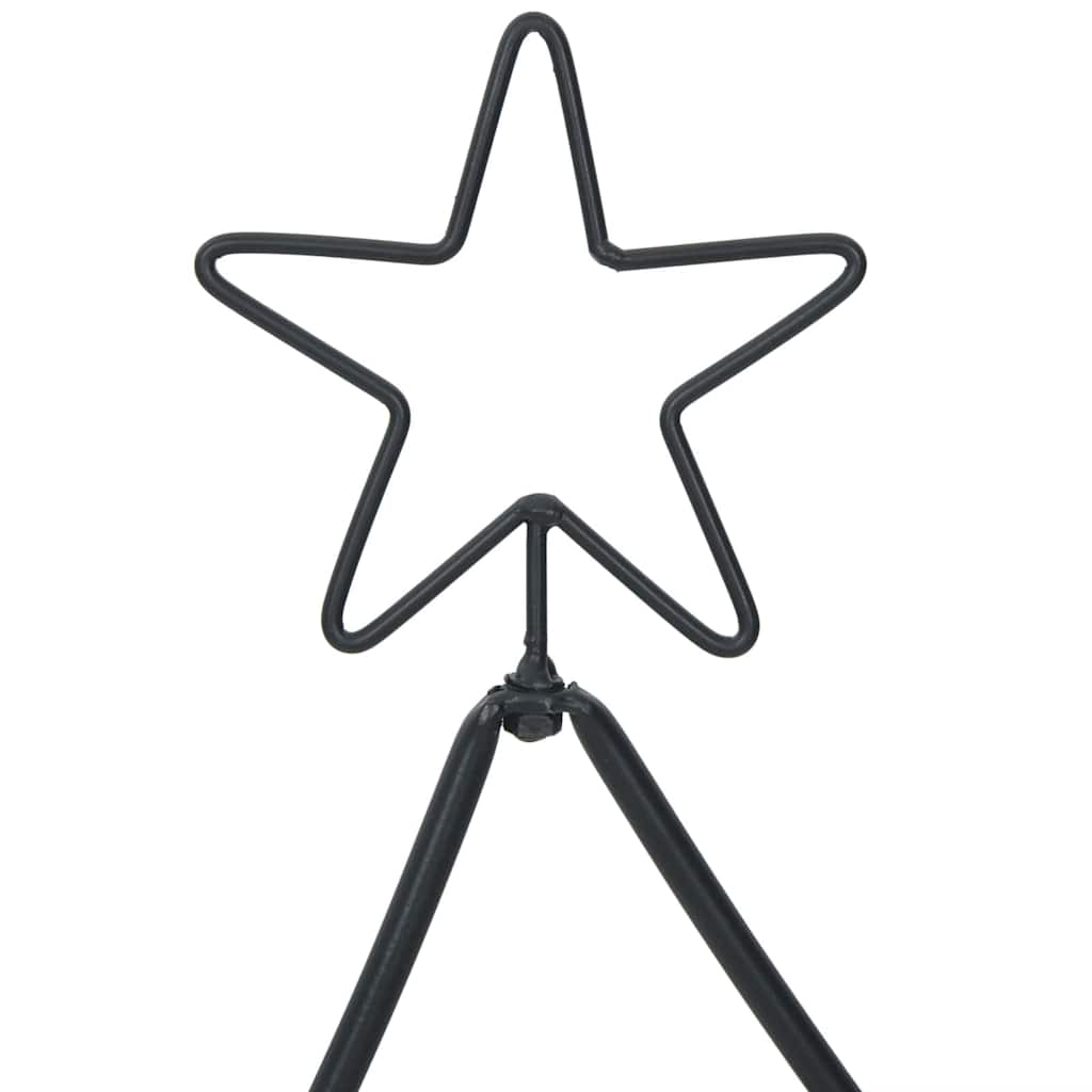 Metal Christmas Tree with Stand Black 125 cm Steel