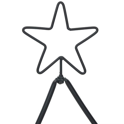 Metal Christmas Tree with Stand Black 125 cm Steel