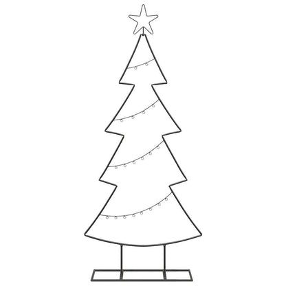 Metal Christmas Tree with Stand Black 125 cm Steel