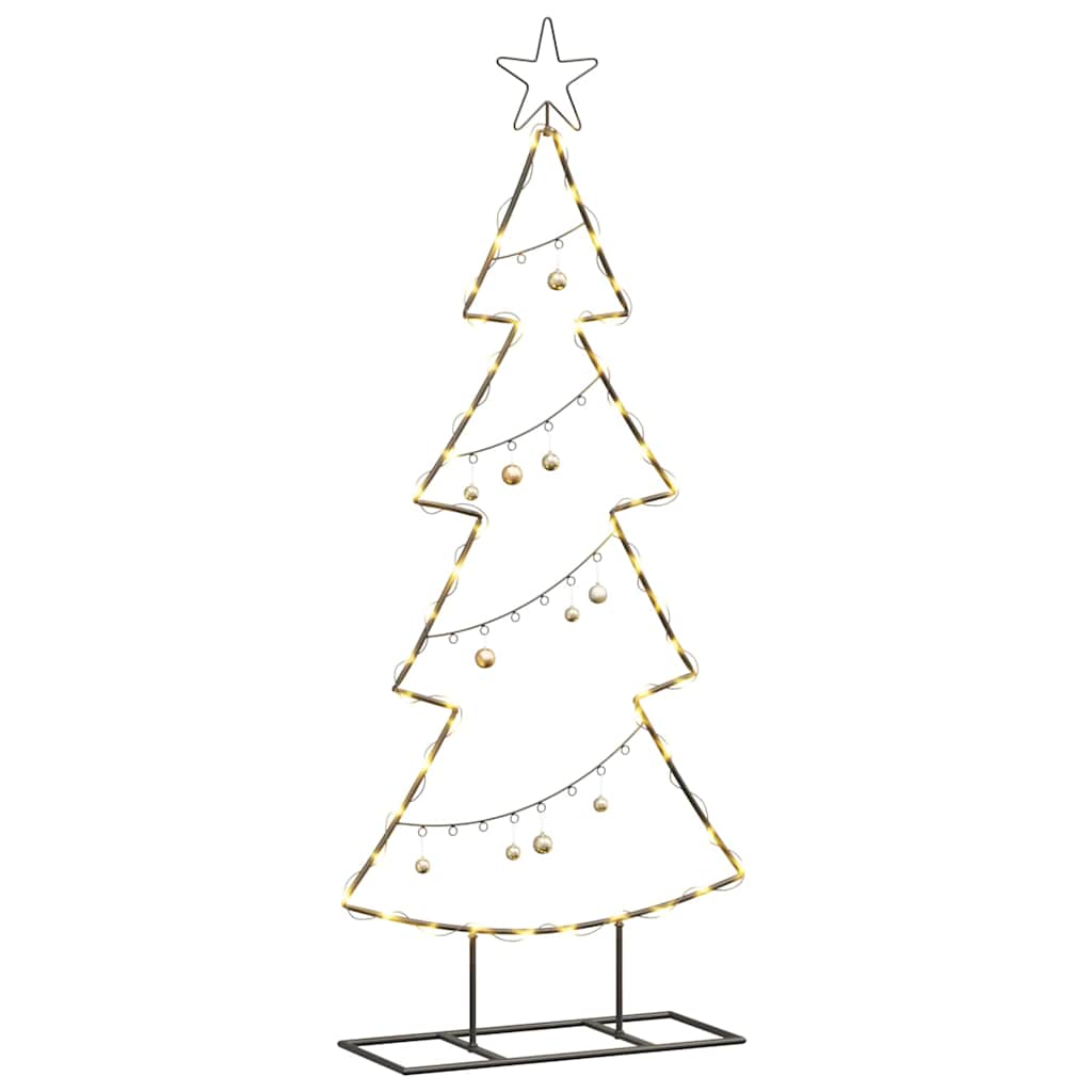 Metal Christmas Tree with Stand Black 125 cm Steel