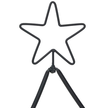 Metal Christmas Tree with Stand Black 150 cm Steel