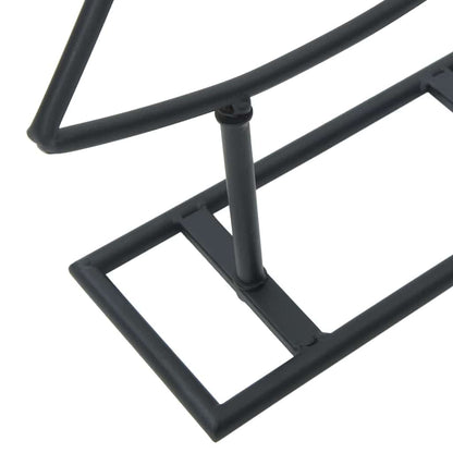 Metal Christmas Tree with Stand Black 150 cm Steel