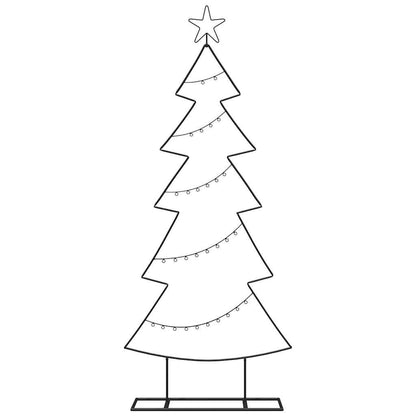 Metal Christmas Tree with Stand Black 150 cm Steel