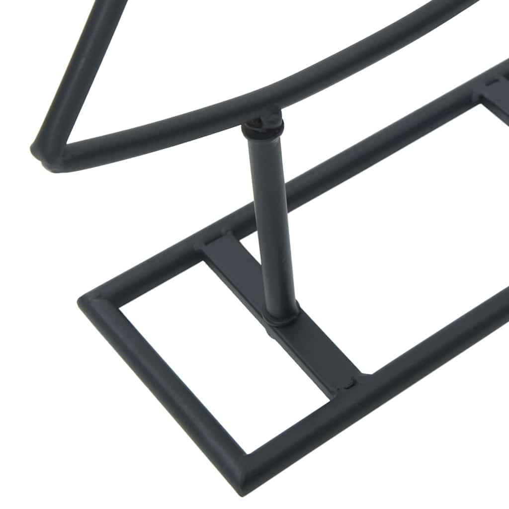 Metal Christmas Tree with Stand Black 210 cm Steel