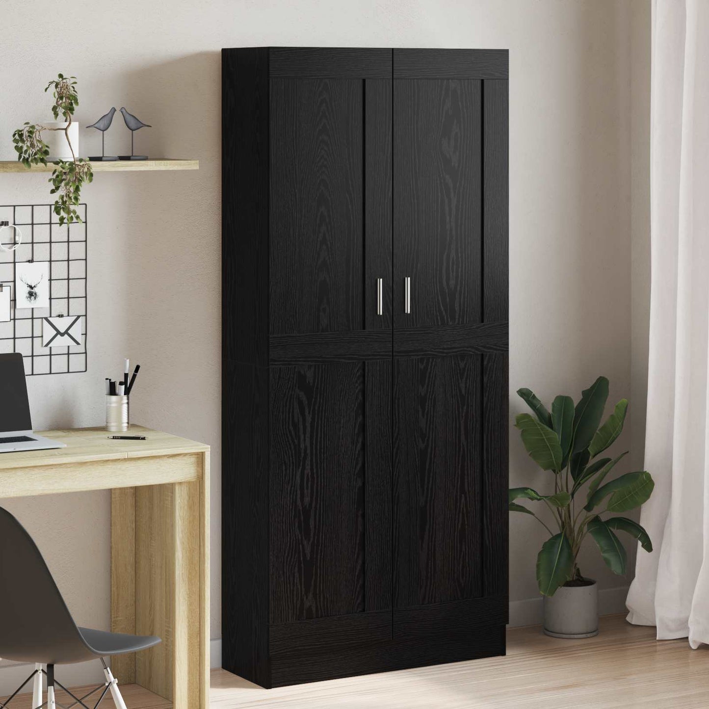 Book Cabinet 3-Tier 82.5 x 30.5 x 185 cm Engineered Wood