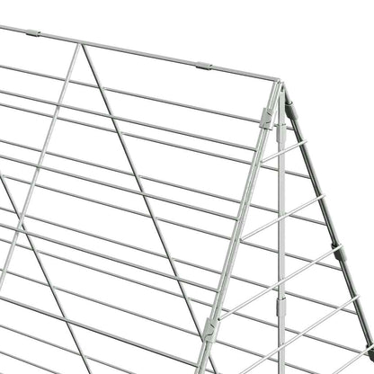 Chicken Cage 2 pcs Silver 600 x 100 x 210 cm Galvanised Steel
