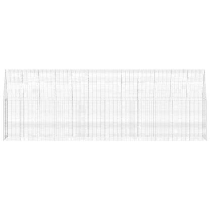 Chicken Cage 2 pcs Silver 600 x 100 x 210 cm Galvanised Steel