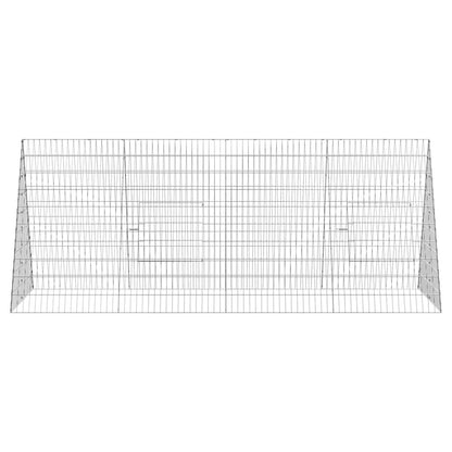 Chicken Cage Silver 215 x 100 x 85 cm Galvanised Steel