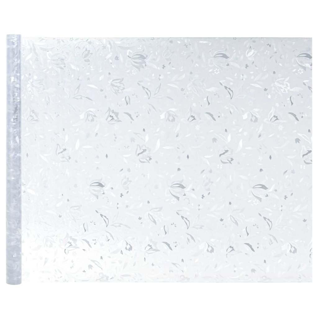 Static Window Film Flowers Pattern 45 x 500 cm PVC