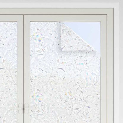 Static Window Film Flowers Pattern 60 x 500 cm PVC