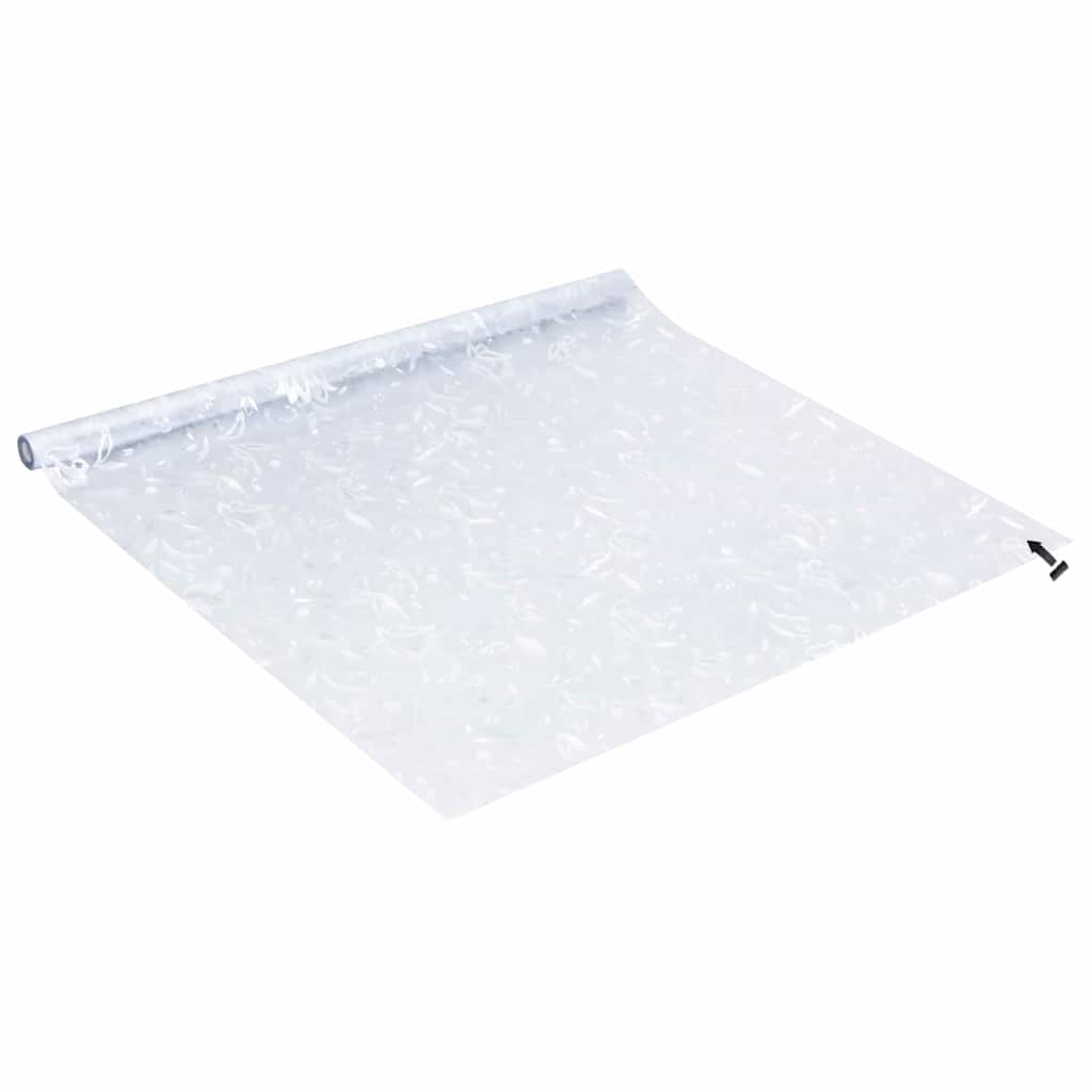 Static Window Film Flowers Pattern 90 x 500 cm PVC