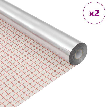 Self-adhesive Mirror Film 90 x 200 cm 2 pcs Silver PET