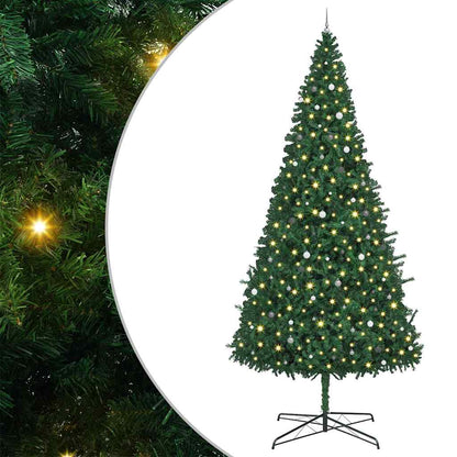 Christmas Tree with Decorative String Lights Green 400 cm PVC