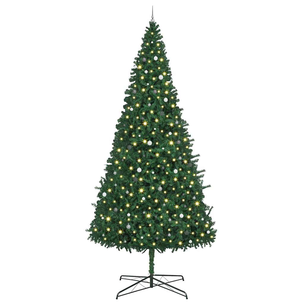 Christmas Tree with Decorative String Lights Green 400 cm PVC