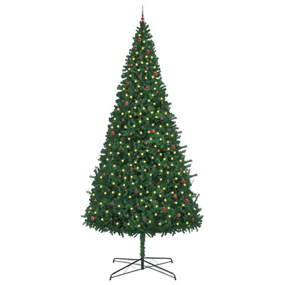 Christmas Tree with Decorative String Lights Green 400 cm PVC