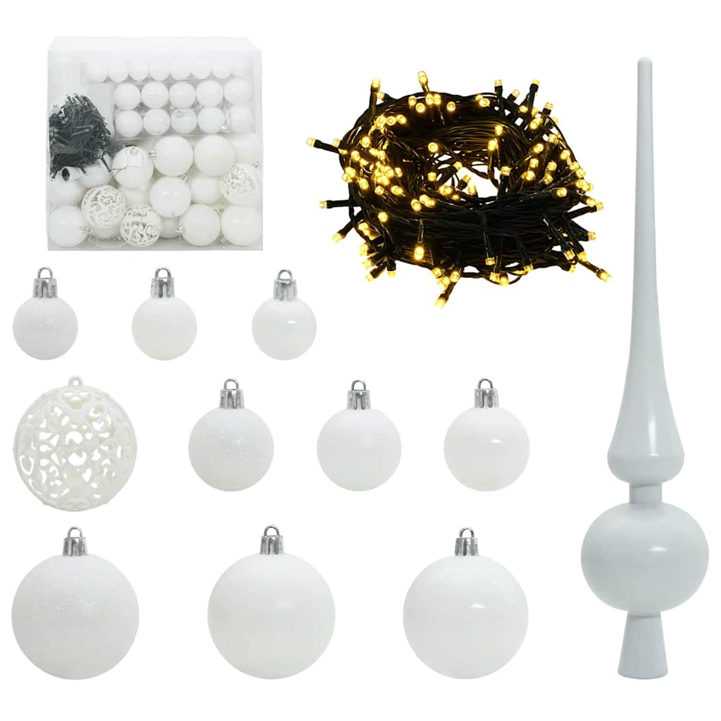 Christmas Tree with Decorative String Lights Green 400 cm PVC