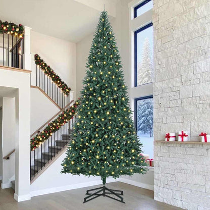 Artificial Pre-lit Christmas Tree Green 500 cm PVC
