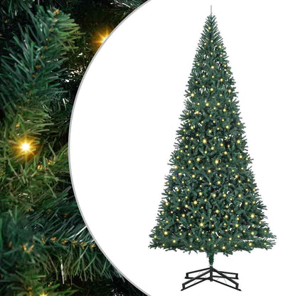 Artificial Pre-lit Christmas Tree Green 500 cm PVC