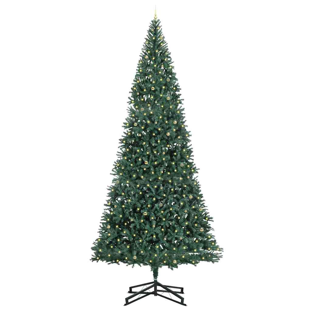 Artificial Pre-lit Christmas Tree with Ball Set Green 500 cm