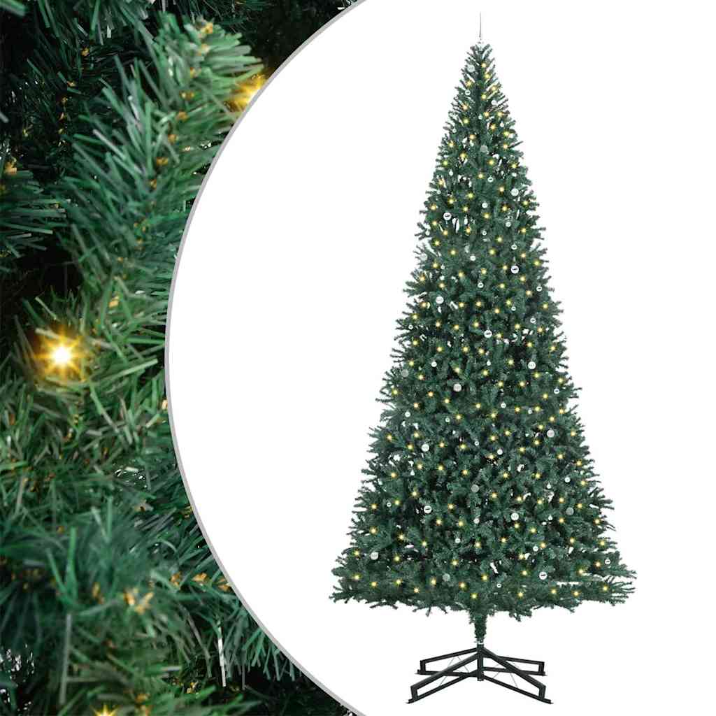 Artificial Pre-lit Christmas Tree with Ball Set Green 500 cm