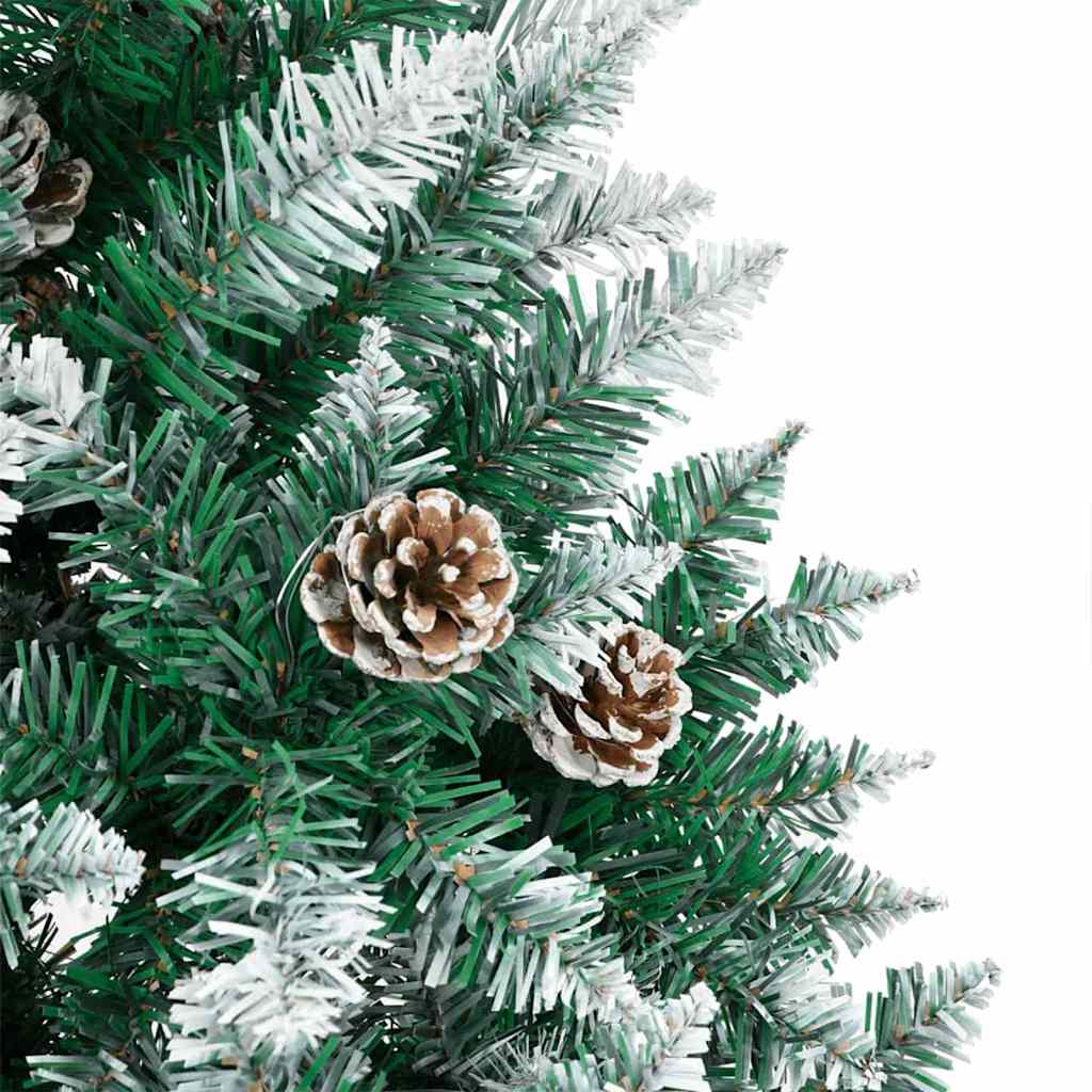 Slim Christmas Tree Green 180 cm PVC and Solid Pine wood