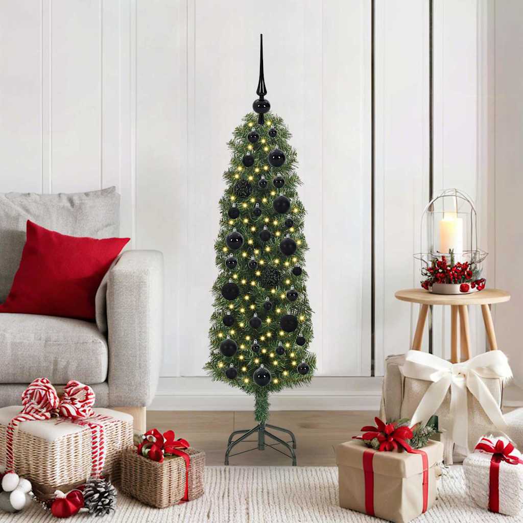Artificial Christmas Tree with 150 LEDs with Stand Green 120 cm