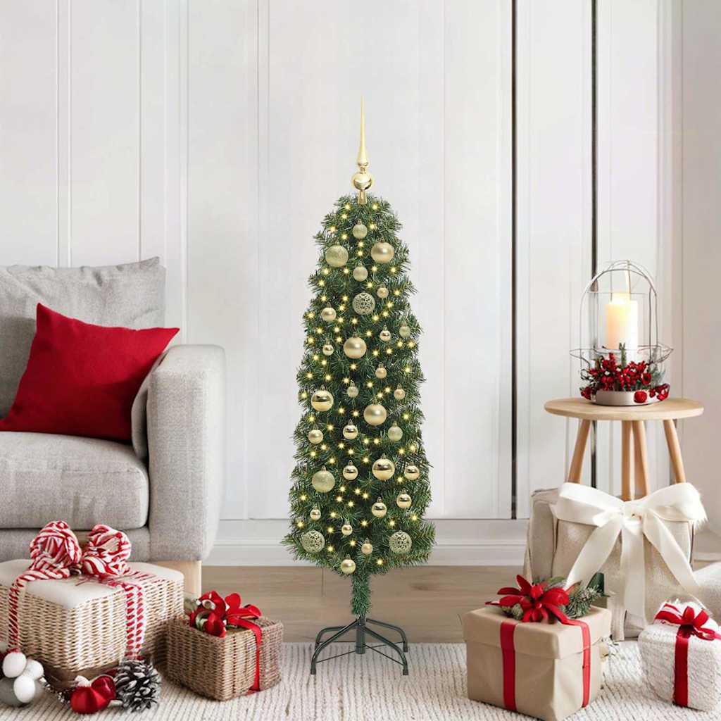 Artificial Christmas Tree with 150 LEDs with Stand Green 120 cm