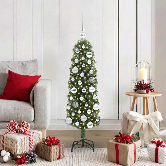 Artificial Christmas Tree with 150 LEDs with Stand Green 120 cm
