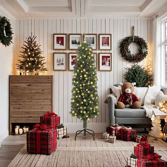 Artificial Christmas Tree with 300 LEDs with Stand Green 180 cm