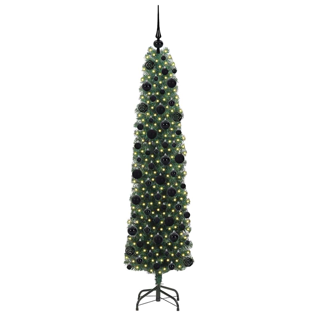 Artificial Christmas Tree with 300 LEDs with Stand Green 180 cm