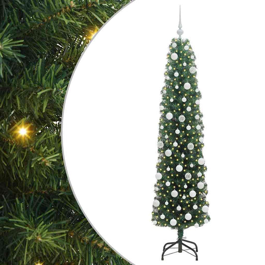 Artificial Christmas Tree with 300 LEDs with Stand Green 180 cm
