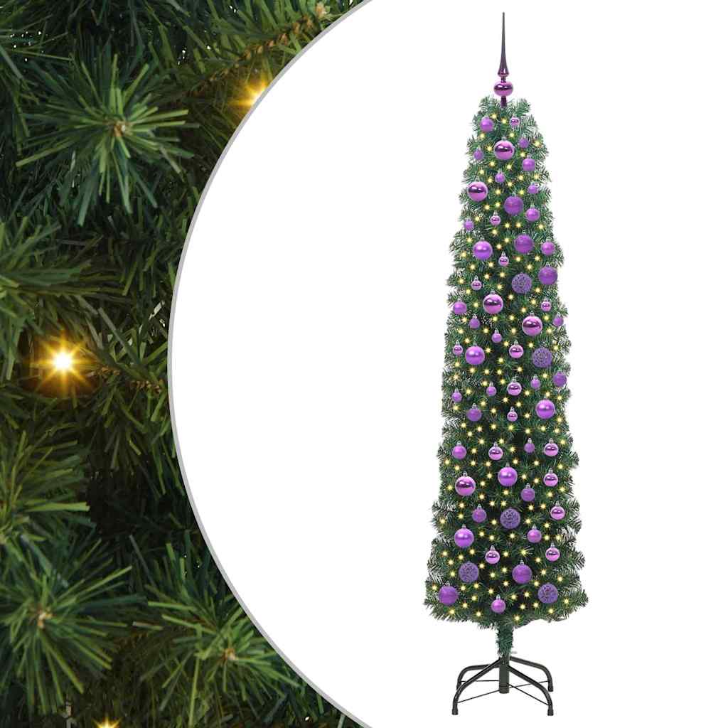 Artificial Christmas Tree with 300 LEDs with Stand Green 180 cm