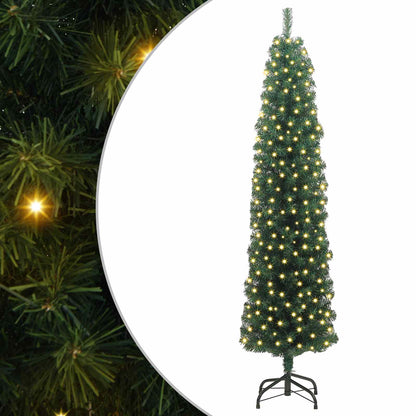 Artificial Christmas Tree with 300 LEDs with Stand Green 210 cm