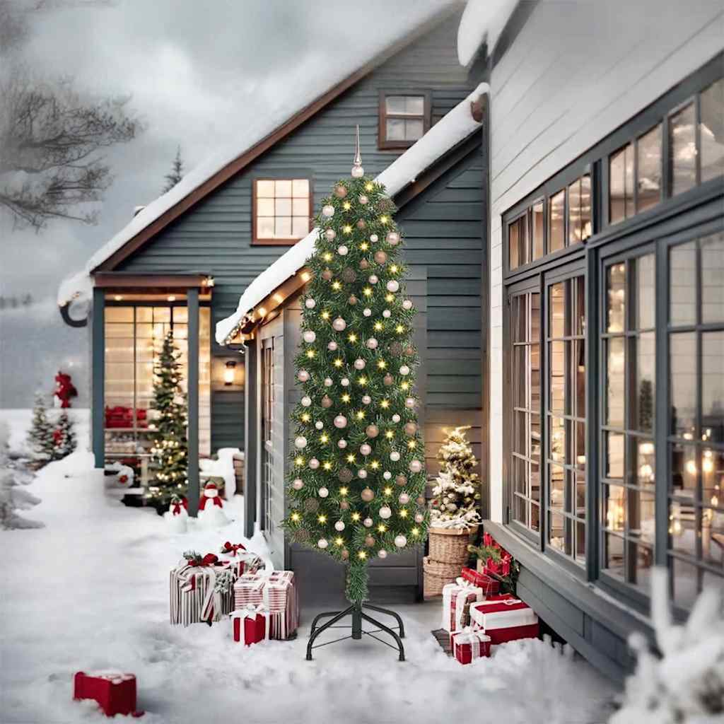 Artificial Christmas Tree with 300 LEDs with Stand Green 240 cm