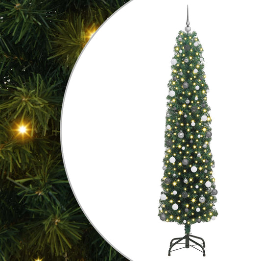 Artificial Christmas Tree with 300 LEDs with Stand Green 240 cm