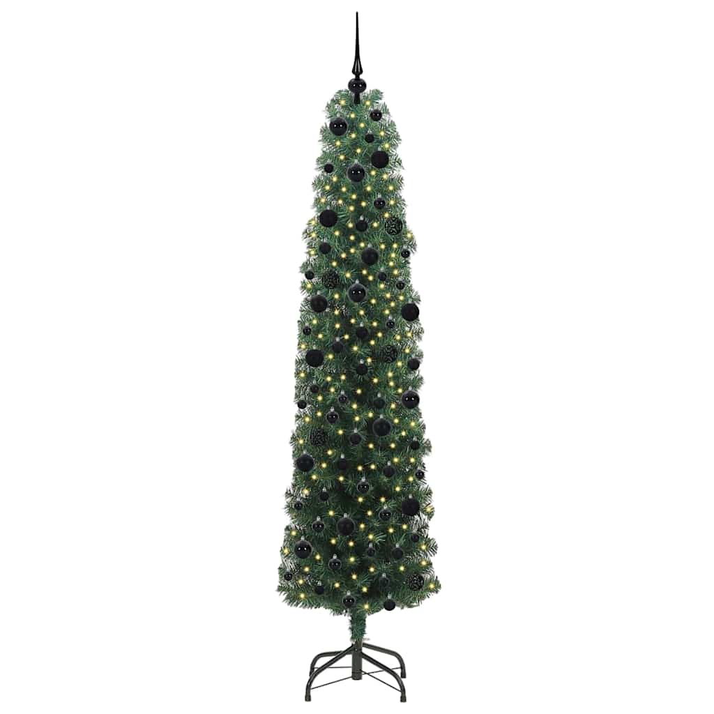 Artificial Christmas Tree with 300 LEDs with Stand Green 240 cm