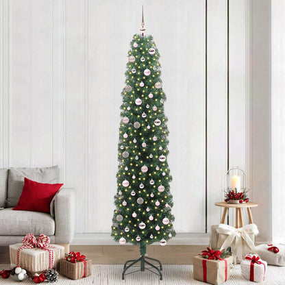 Artificial Christmas Tree with 300 LEDs with Stand Green 240 cm