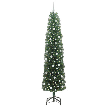Artificial Christmas Tree with 300 LEDs with Stand Green 240 cm