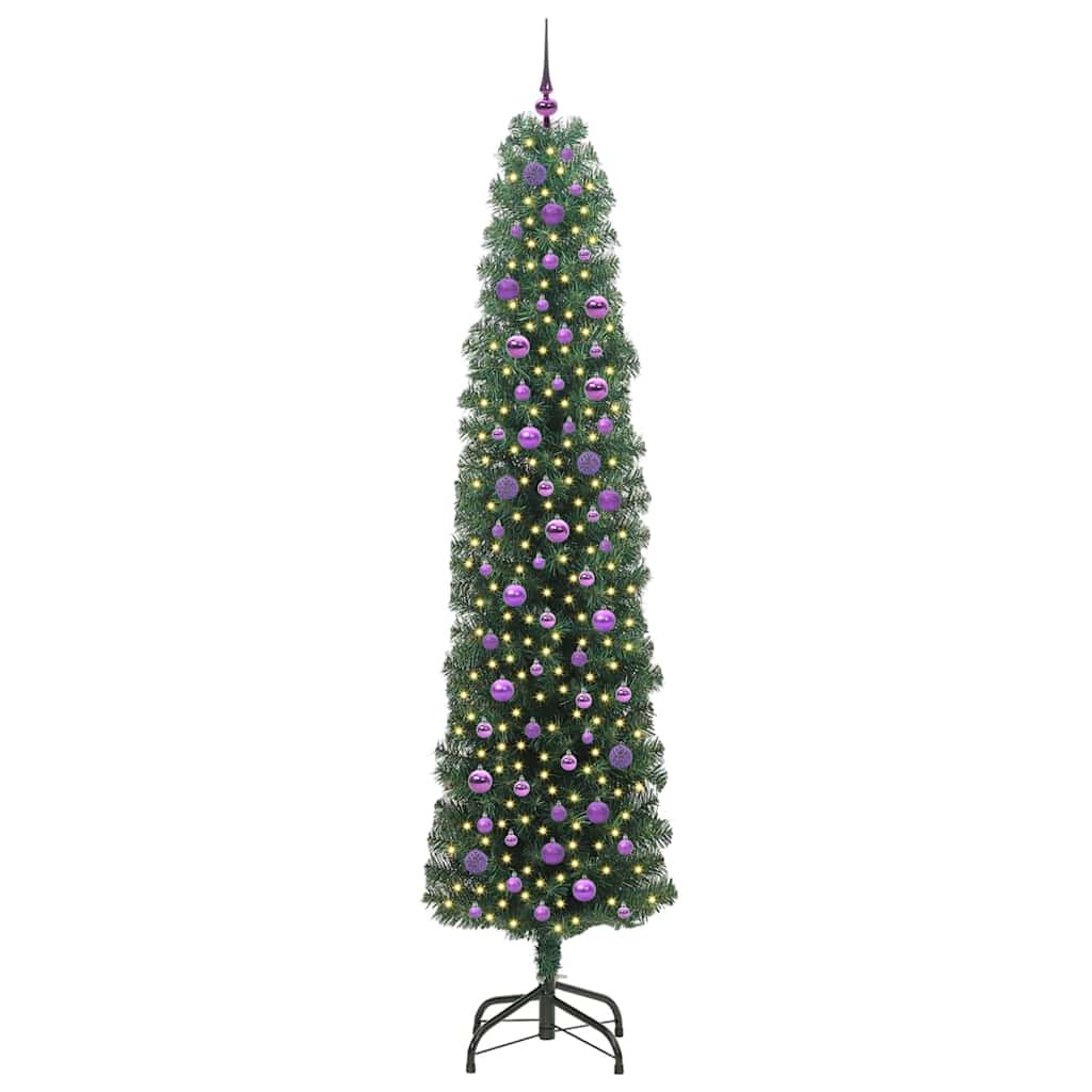 Artificial Christmas Tree with 300 LEDs with Stand Green 240 cm