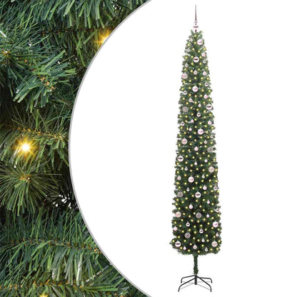 Artificial Christmas Tree with 300 LEDs with Stand Green 270 cm